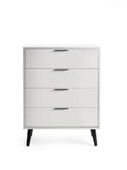 Julian Bowen Grey Alba 4 Drawer Wide Chest - Image 2 of 4