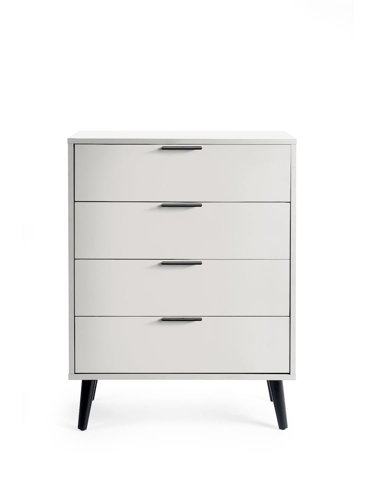 Julian Bowen Grey Alba 4 Drawer Wide Chest - Image 2 of 4