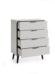Julian Bowen Grey Alba 4 Drawer Wide Chest - Image 3 of 4