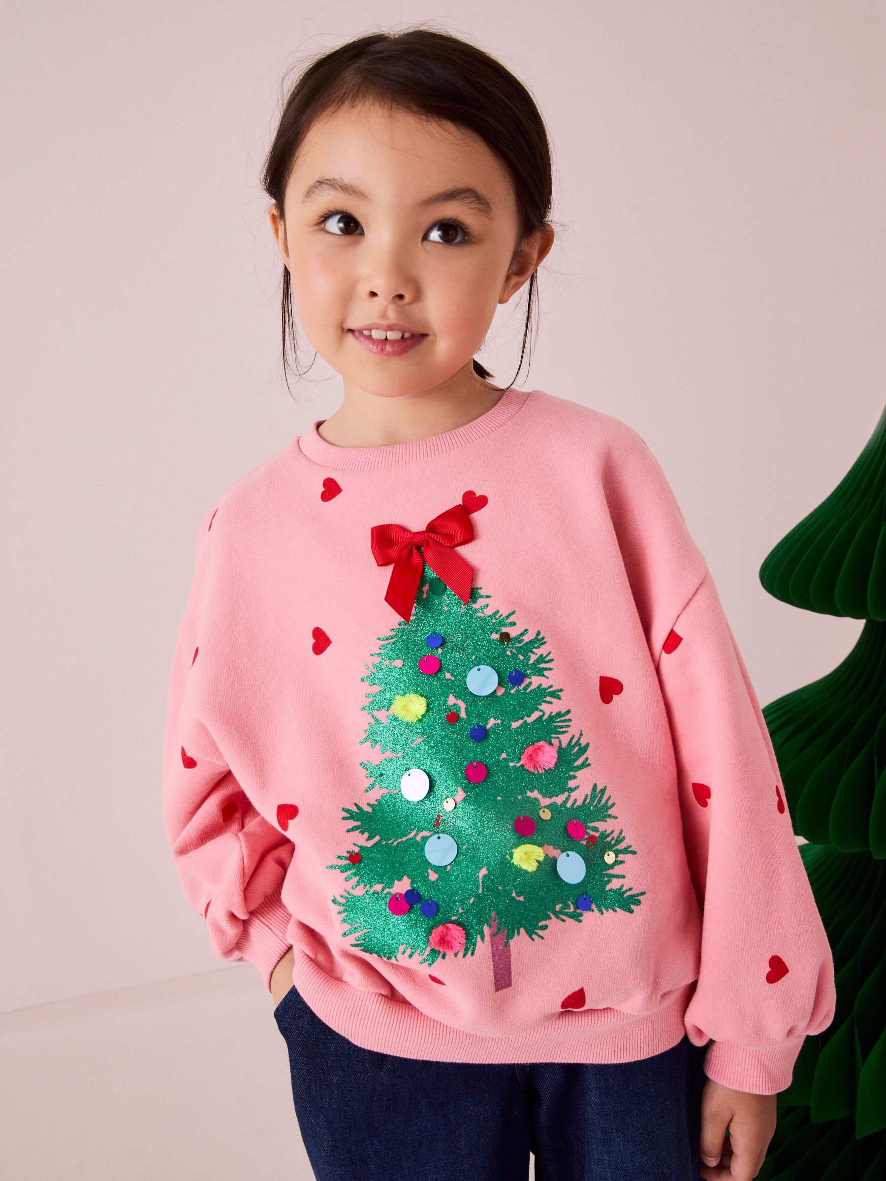 Buy Pink Embellished Christmas Sweatshirt 3 16yrs from Next USA