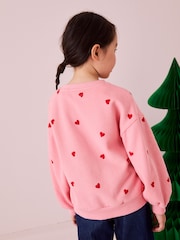 Pink Embellished Christmas Sweatshirt (3-16yrs) - Image 2 of 7