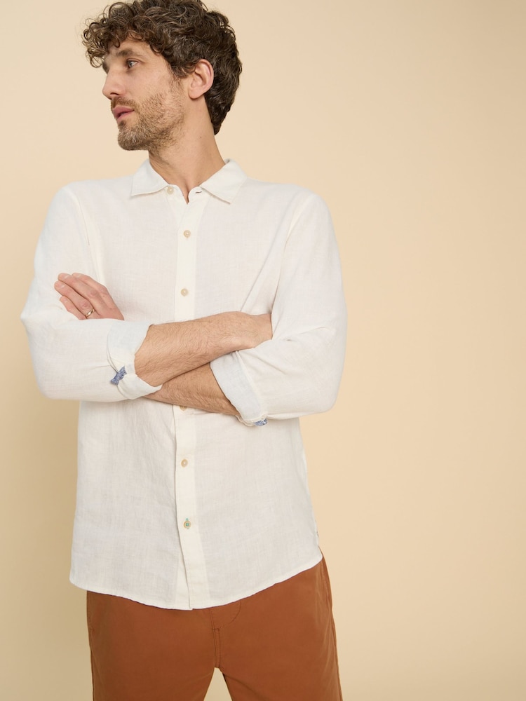 White Stuff White Pembroke 100% Linen Shirt - Image 1 of 7