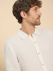 White Stuff White Pembroke 100% Linen Shirt - Image 4 of 7