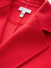 Red Premium Handsewn Wool Blend Blazer Coat - Image 8 of 9