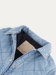 KIDLY Blue Quilted 100% Cotton Shacket - Image 3 of 5