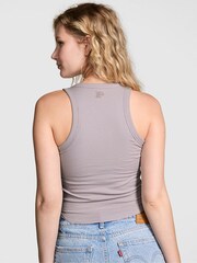 Victoria's Secret PINK Dusty Purple High Neck Shrunken Rib Tank Top - Image 2 of 3