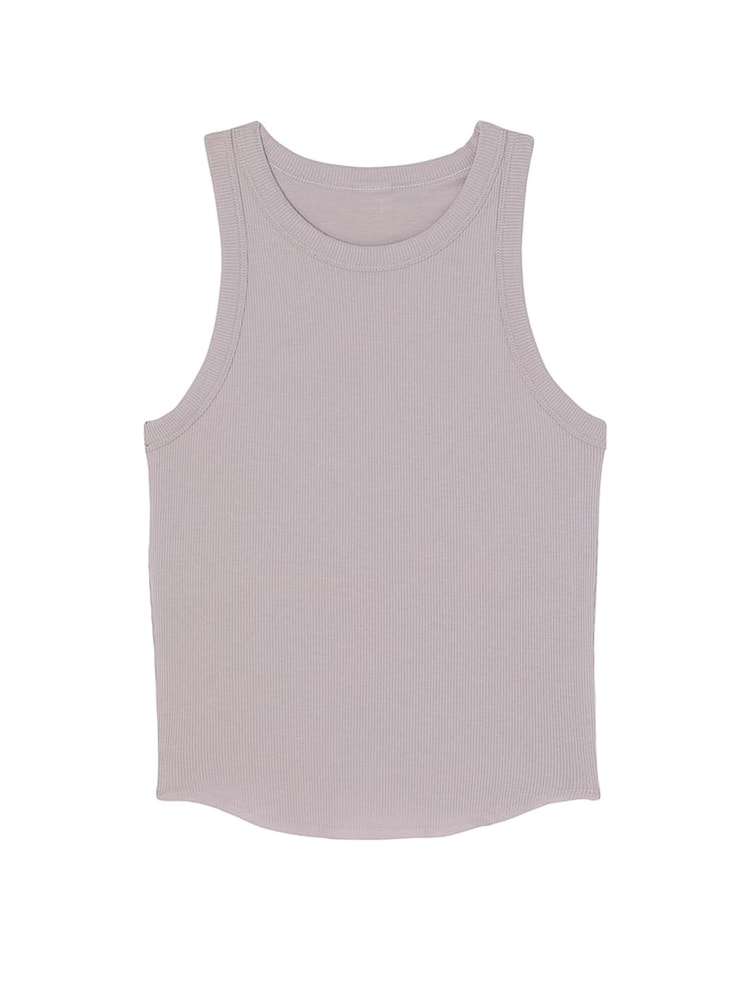 Victoria's Secret PINK Dusty Purple High Neck Shrunken Rib Tank Top - Image 3 of 3 Victoria's Secret PINK Dusty Purple High Neck Shrunken Rib Tank Top - Image 3 of 3