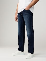 Armani Exchange temnomodra Wash Straight denim Jeans - Slika 1 iz 5