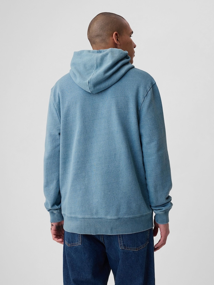 Gap Blue Cotton Arch Logo Hoodie - Image 2 of 5