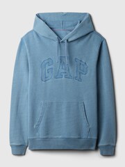 Gap Blue Cotton Arch Logo Hoodie - Image 5 of 5