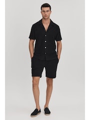 Reiss Vulcan short van badstof met trekkoord - Image 3 of 6