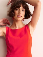 Boden Red Scarlet Ottoman Ponte Dress - Image 3 of 6