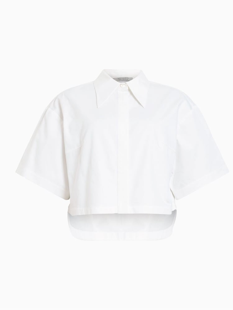 AllSaints White Joanna Shirt - Image 7 of 7