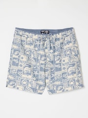 FatFace Blue Trevose VW Tile Swim Shorts - Image 5 of 5