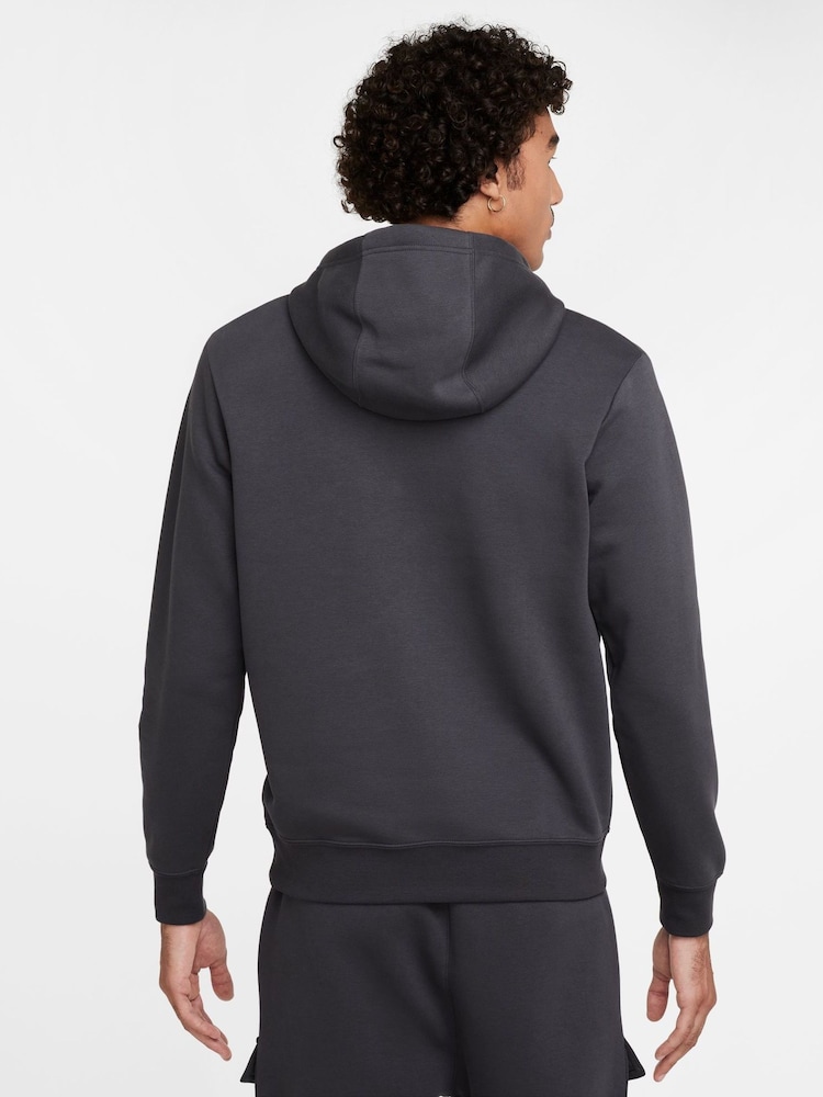 Nike Grey Air Fleece Pullover Hoodie - Image 2 of 7
