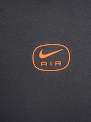 Nike Grey Air Fleece Pullover Hoodie - Image 4 of 7