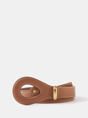 Mint Velvet Brown Leather Contrast Stitch Belt - Image 1 of 4