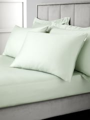 Bianca Set of 2 Green 400 Thread Count 100% Cotton Sateen Pillowcases - Image 2 of 4