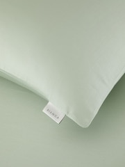 Bianca Set of 2 Green 400 Thread Count 100% Cotton Sateen Pillowcases - Image 3 of 4