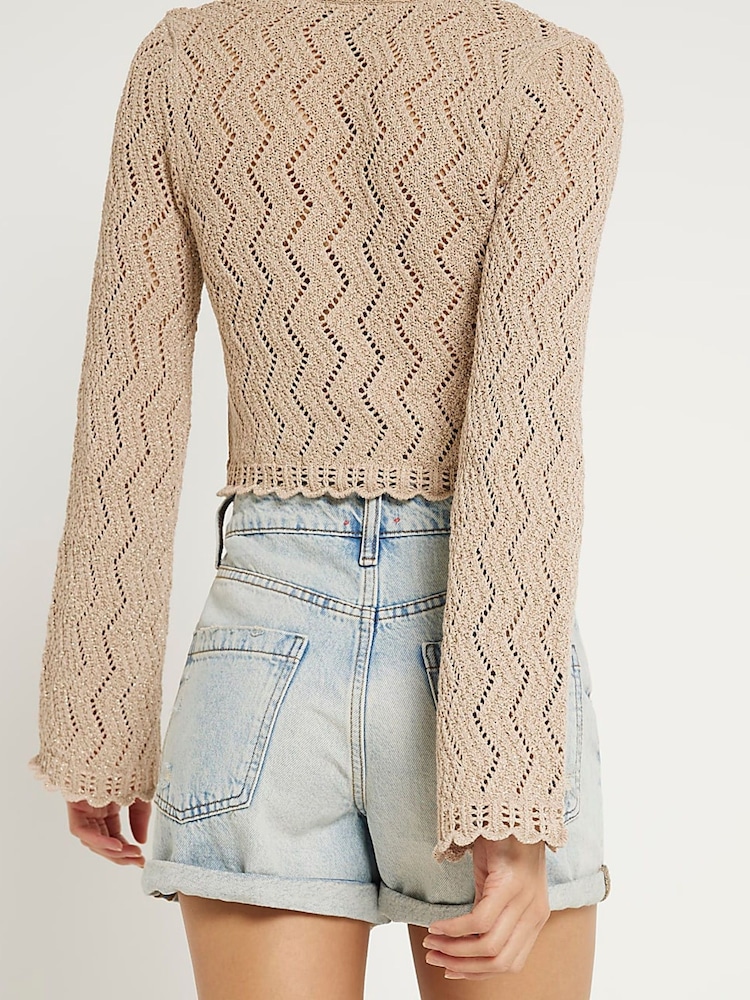 River Island svetleča kvačkana jopica z gumbi - Slika 2 iz 4 River Island svetleča kvačkana jopica z gumbi - Slika 2 iz 4