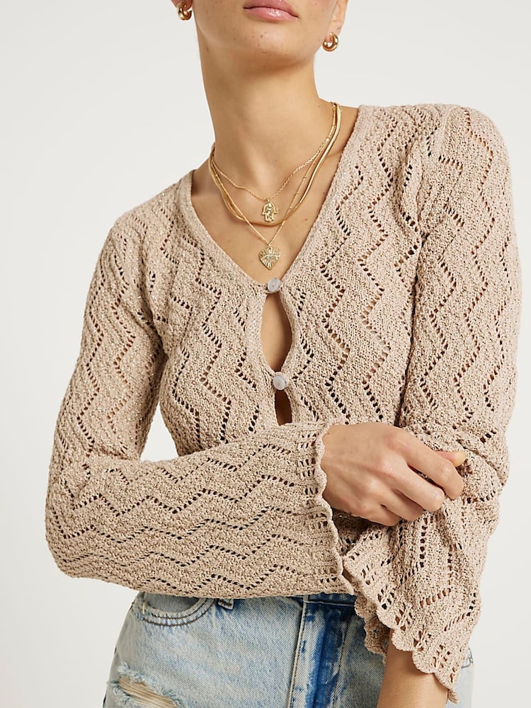 River Island svetleča kvačkana jopica z gumbi - Slika 4 iz 4 River Island svetleča kvačkana jopica z gumbi - Slika 4 iz 4