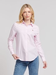 U.S. Polo Assn. Pink Womens Classic Fit Oxford 100% Cotton Shirt - Image 1 of 7