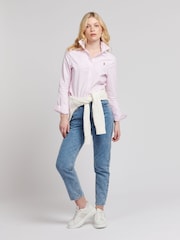 U.S. Polo Assn. Pink Womens Classic Fit Oxford 100% Cotton Shirt - Image 3 of 7
