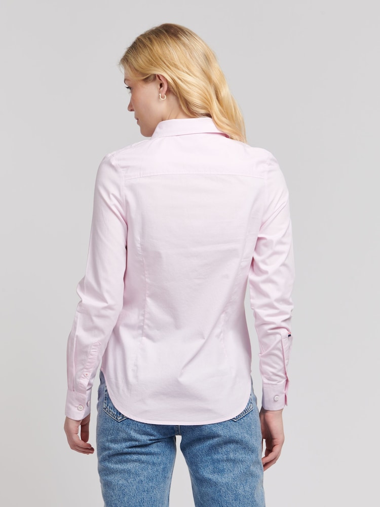 U.S. Polo Assn. Pink Womens Classic Fit Oxford 100% Cotton Shirt - Image 4 of 7