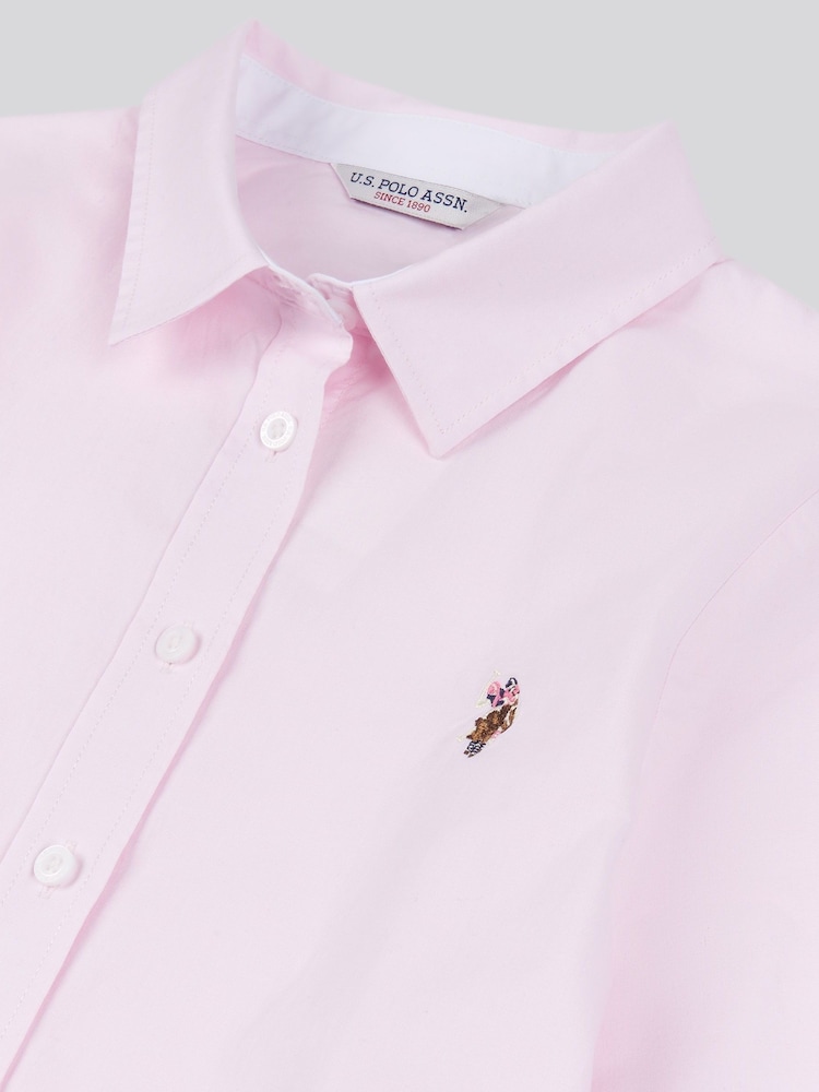 U.S. Polo Assn. Pink Womens Classic Fit Oxford 100% Cotton Shirt - Image 7 of 7