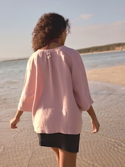 Light Pink 100% Linen Jacket - Image 4 of 8