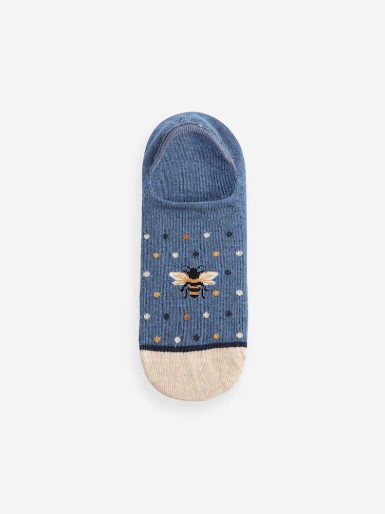 Abeille bleu marine/ocre - Paquet de chaussettes invisibles 5 - Image 5 of 6