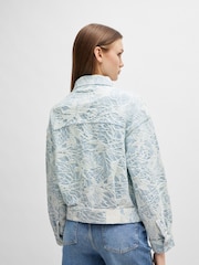 BOSS Denim-Jacke aus Baumwolle mit Stickmuster, Blau - Bild 5 von 6