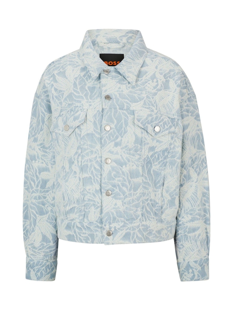 BOSS Denim-Jacke aus Baumwolle mit Stickmuster, Blau - Bild 6 von 6