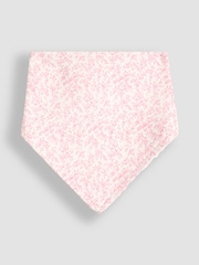 JoJo Maman Bébé White Baby Ditsy Dribble Bibs 3 Pack - Image 6 of 8