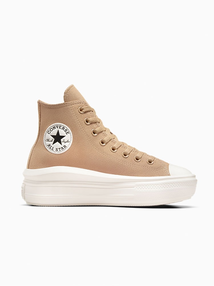 كريم - Converse Chuck Taylor All Star Suede Move Trainers - صورة 1 من 7