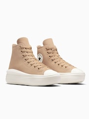 كريم - Converse Chuck Taylor All Star Suede Move Trainers - صورة 3 من 7