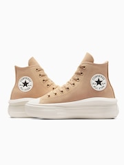 كريم - Converse Chuck Taylor All Star Suede Move Trainers - صورة 4 من 7