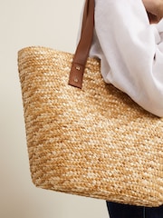 Phase Eight Cream Straw Shoulder Bag - Image 3 of 7
