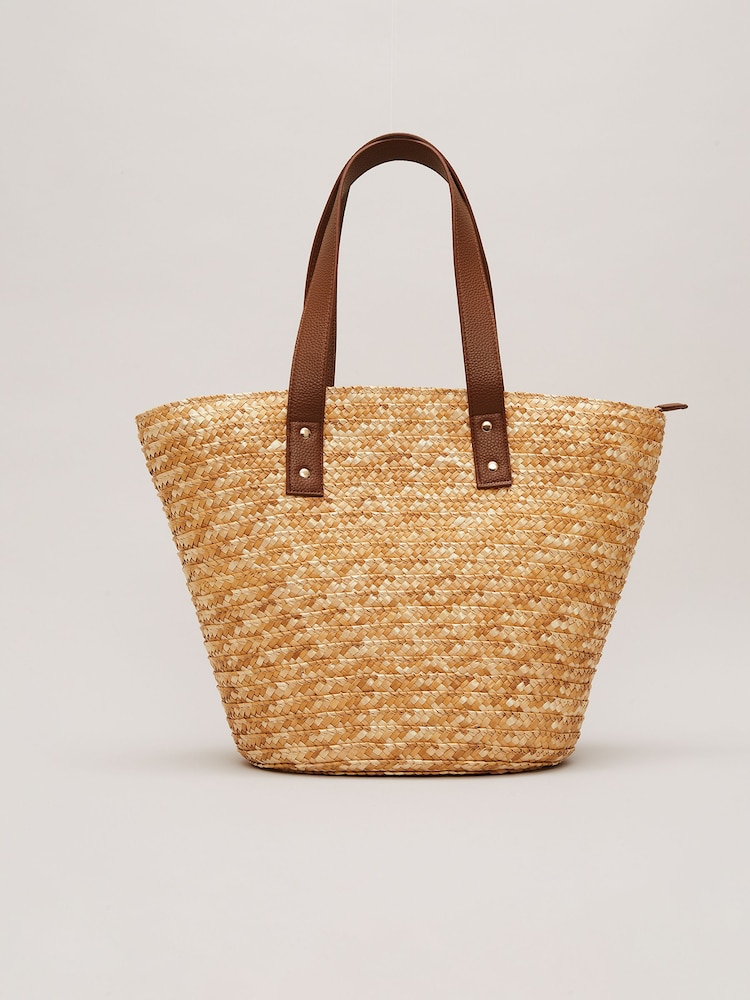 Phase Eight Cream Straw Shoulder Bag - Image 7 of 7
