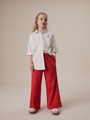 Red 100% Cotton Stripe Shirt and Joggers Set (3-16yrs) - Image 1 of 4