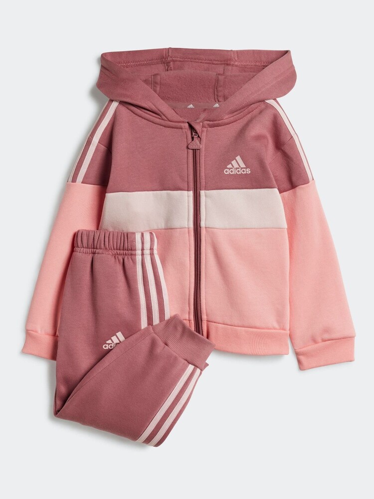 adidas Kids Tiberio 3-Stripes Colourblock Fleece Tracksuit - Imaginea 1 din 7