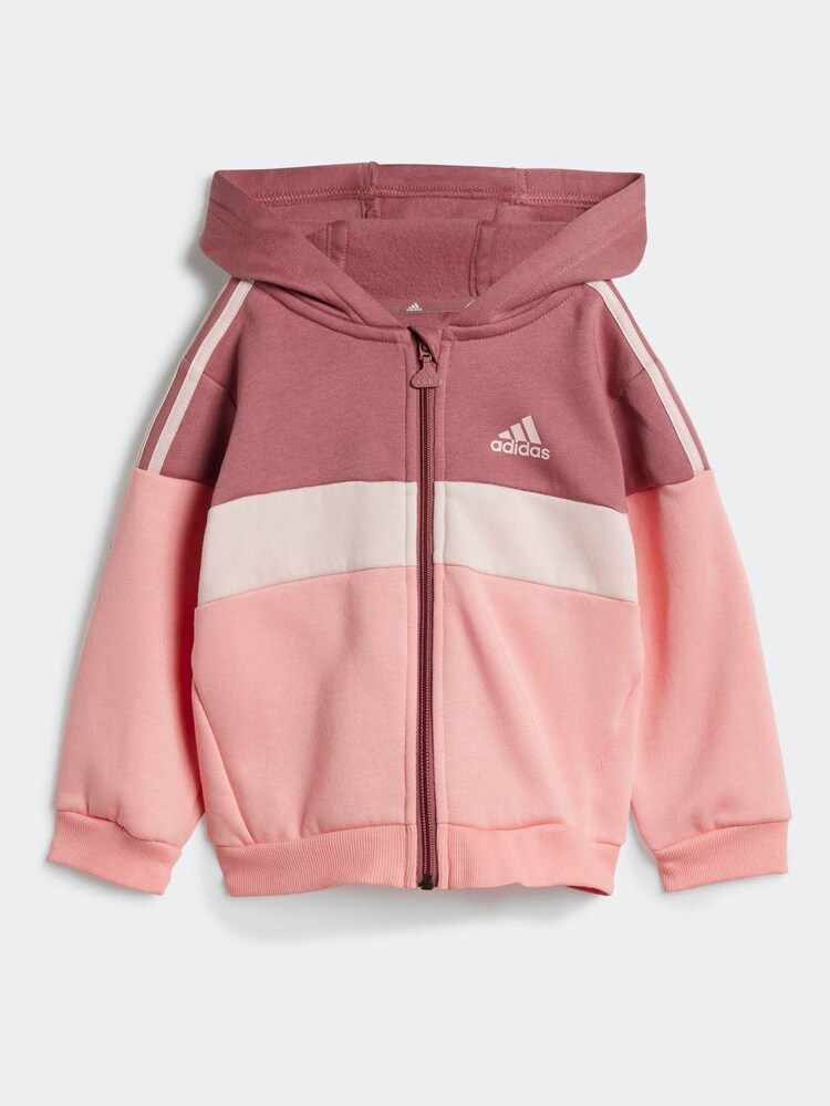 adidas Kids Tiberio 3-Stripes Colourblock Fleece Tracksuit - Imaginea 2 din 7