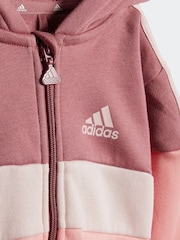 adidas Kids Tiberio 3-Stripes Colourblock Fleece Tracksuit - Imaginea 5 din 7