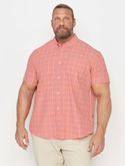 BadRhino Big & Tall Pink Checked 100% Cotton Shirt - Image 2 of 4