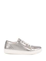Оловянный - Jones Bootmaker Ladies Side Zip Casual Trainers - Image 3 of 7