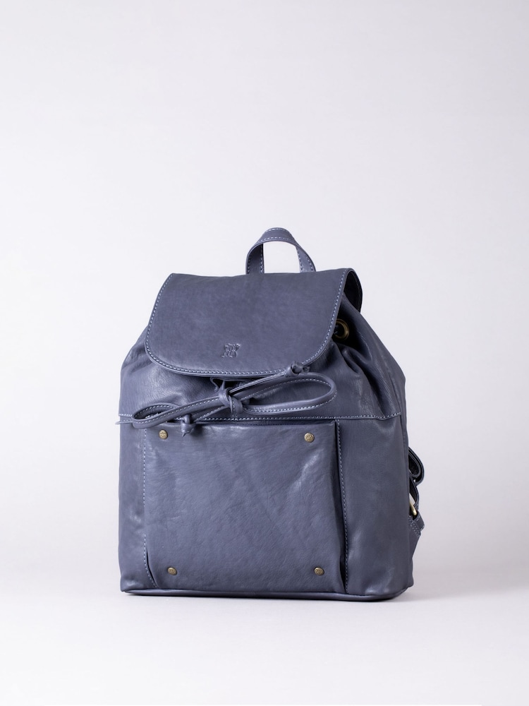 Lakeland Leather Blue Harstone Backpack - Image 3 of 6