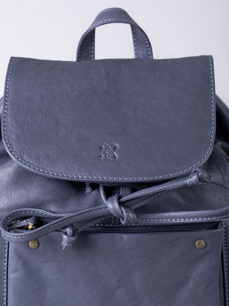 Lakeland Leather Blue Harstone Backpack - Image 4 of 6