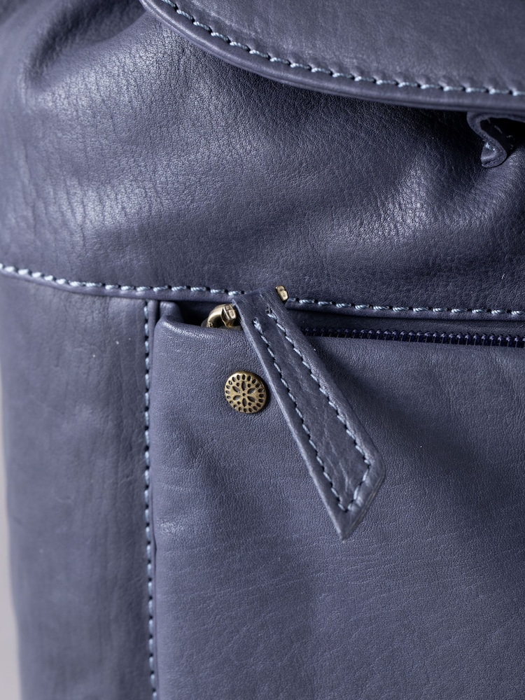 Lakeland Leather Blue Harstone Backpack - Image 5 of 6