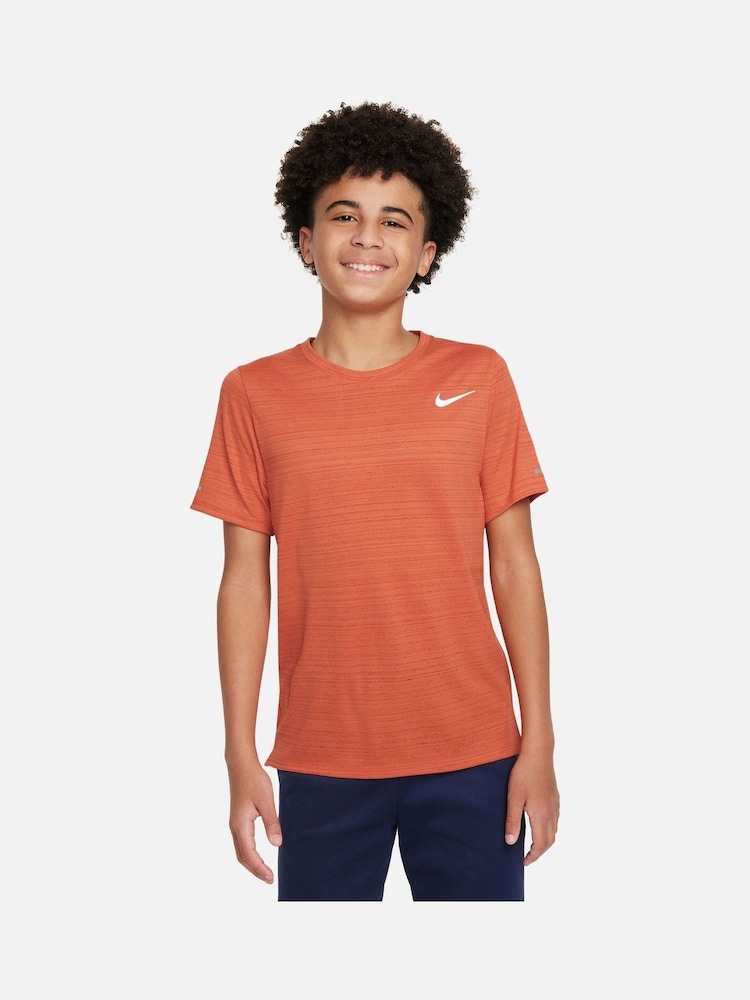 Nike Vintage Orange Dri-FIT Miler Training T-Shirt - Image 1 of 4