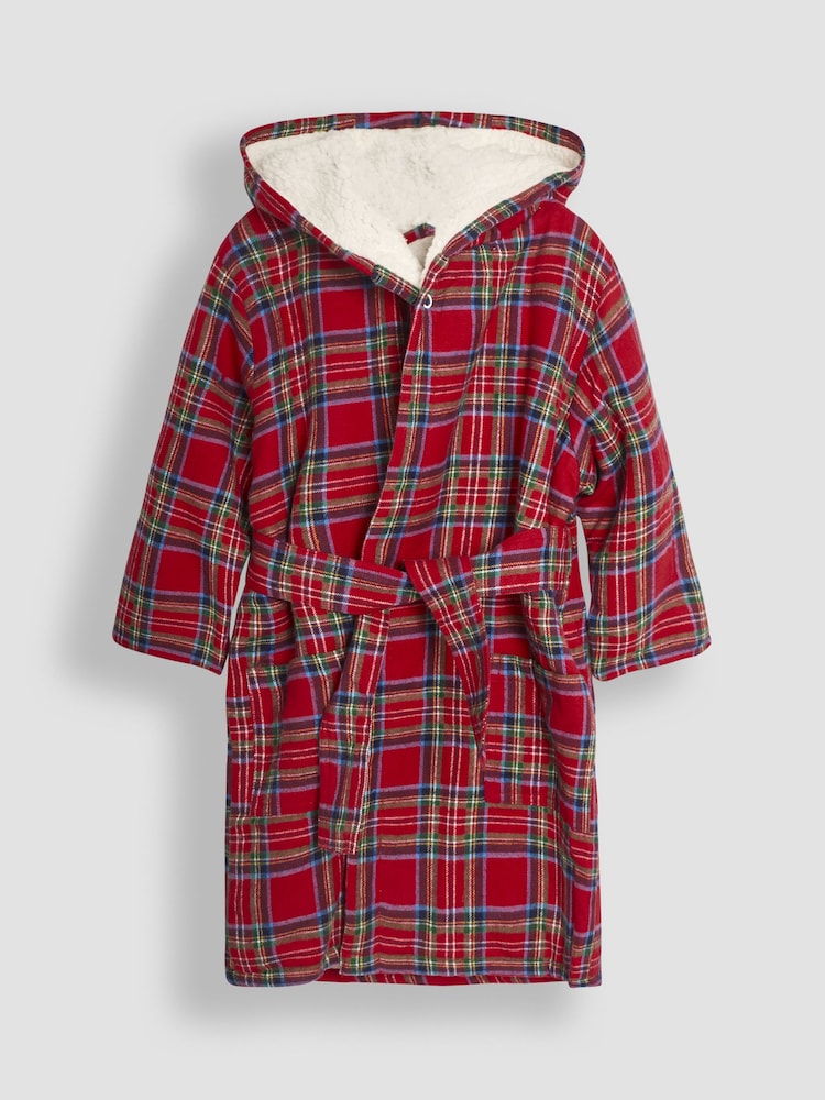 JoJo Maman Bébé Red Tartan Cosy Robe - Image 1 of 3